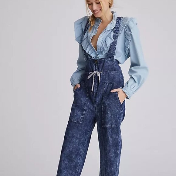 Pilcro Pants - 👖 Pilcro by Anthropologie Soft Denim Pinafore Jumpsuit – Size Medium 👖